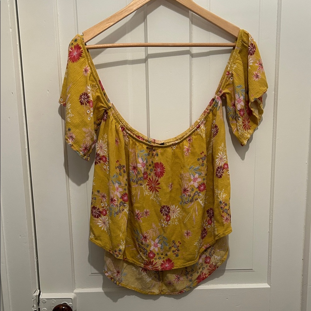 Floral Mustard Women's Blouse